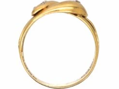 Edwardian 18ct Gold & Diamond Double Snake Ring -Antique Jewellery Company DSC02481 scaled 1