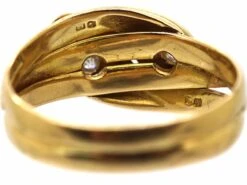 Edwardian 18ct Gold & Diamond Double Snake Ring -Antique Jewellery Company DSC02483 scaled 1