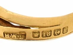 Edwardian 18ct Gold & Diamond Double Snake Ring -Antique Jewellery Company DSC02501 scaled 1