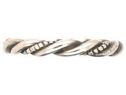 Silver Twist Ring Attributed To Georg Jensen