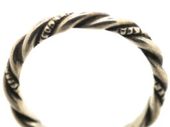 Silver Twist Ring Attributed To Georg Jensen -Antique Jewellery Company DSC02521
