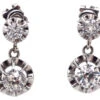 Art Deco Diamond Two Stone Drop Earrings 2 Art Deco Diamond Two Stone Drop Earrings -Antique Jewellery Company DSC02523