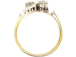 Art Deco 18ct Gold & Platinum Diamond Crossover Ring 12 Art Deco 18ct Gold & Platinum Diamond Crossover Ring -Antique Jewellery Company DSC02524 scaled 1