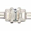 Art Deco 18ct Gold & Platinum, Three Stone Baguette Cut Diamond Ring With Baguette Cut Diamond Shoulders -Antique Jewellery Company DSC02531 scaled 1