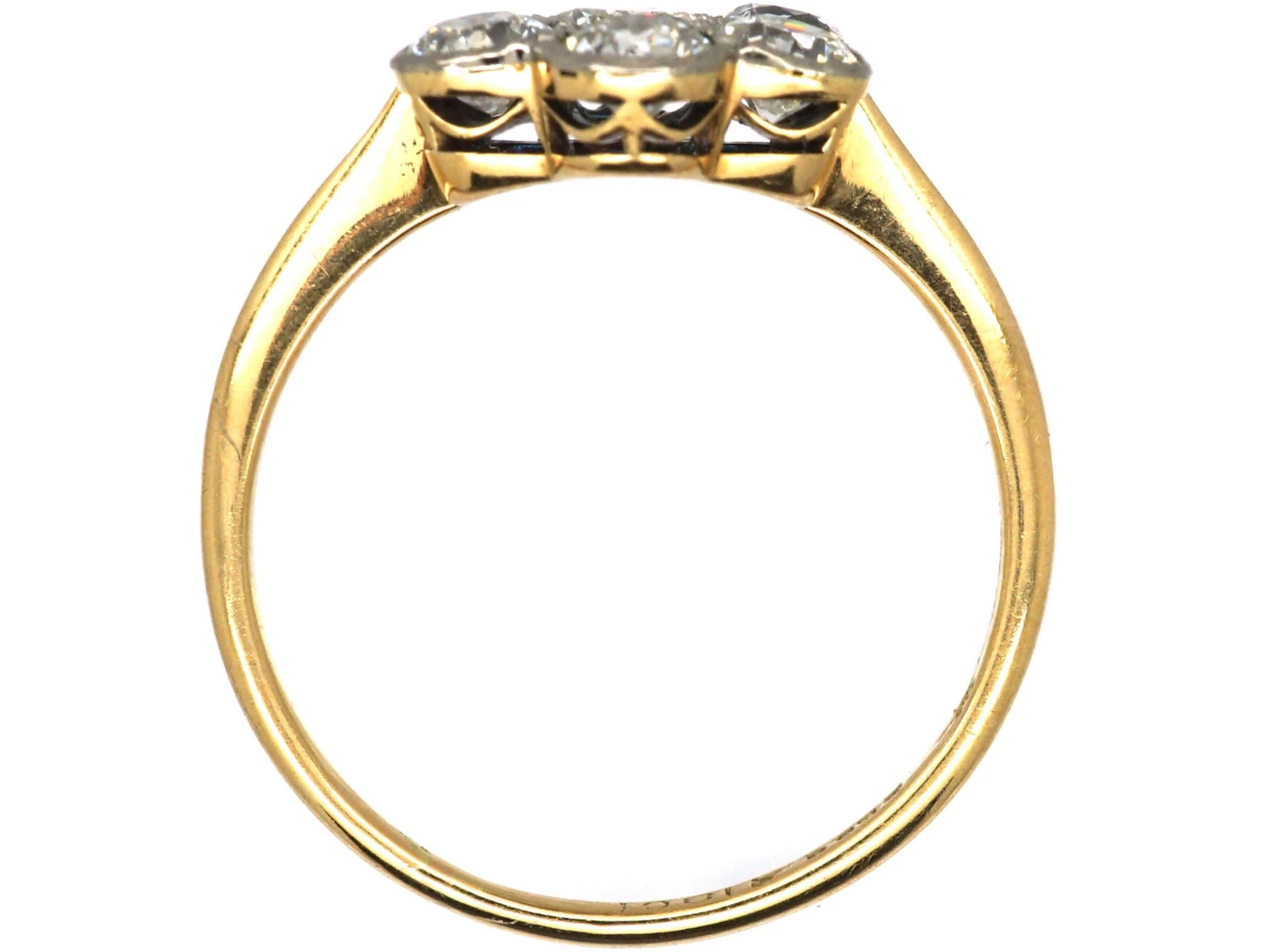 Early 20th Century 18ct Gold & Platinum, Diamond Cluster Ring 4 Early 20th Century 18ct Gold & Platinum, Diamond Cluster Ring - Image 2