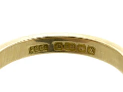 18ct Gold Decorated Wedding Band -Antique Jewellery Company DSC02544 1