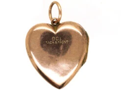 Edwardian 9ct Back & Front Locket With A Bow Motif Set With Garnets & Pearls -Antique Jewellery Company DSC02544 2