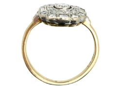 Art Deco 18ct Gold & Diamond Hexagonal Ring -Antique Jewellery Company DSC02553