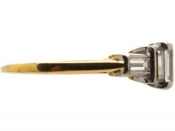 Art Deco 18ct Gold & Platinum, Three Stone Baguette Cut Diamond Ring With Baguette Cut Diamond Shoulders 12 Art Deco 18ct Gold & Platinum, Three Stone Baguette Cut Diamond Ring With Baguette Cut Diamond Shoulders -Antique Jewellery Company DSC02554 scaled 1