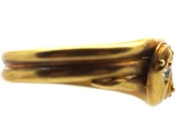 Victorian 18ct Gold Double Snake Ring Set With A Ruby & A Diamond 12 Victorian 18ct Gold Double Snake Ring Set With A Ruby & A Diamond -Antique Jewellery Company DSC02561