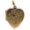 Edwardian 9ct Gold Heart Shaped Locket With Swallow Motif 1 Edwardian 9ct Gold Heart Shaped Locket With Swallow Motif -Antique Jewellery Company DSC02570 1