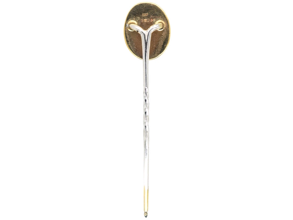 Reverse Intaglio Rock Crystal Tie Pin Of A Polo Pony With Two Mallets 7 Reverse Intaglio Rock Crystal Tie Pin Of A Polo Pony With Two Mallets - Image 5