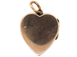 Edwardian 9ct Gold Heart Shaped Locket With Swallow Motif 11 Edwardian 9ct Gold Heart Shaped Locket With Swallow Motif -Antique Jewellery Company DSC02572 2