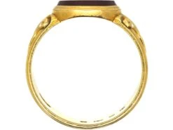 Victorian 18ct Gold Signet Ring Set With A Plain Carnelian -Antique Jewellery Company DSC02586 scaled 1