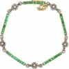 French Early 20th Century Emerald & Diamond Flowers Bracelet 1 French Early 20th Century Emerald & Diamond Flowers Bracelet -Antique Jewellery Company DSC02597 scaled 1