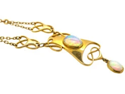 Art Nouveau 15ct Gold Necklace Set With Opals By Murrle Bennett & Co 11 Art Nouveau 15ct Gold Necklace Set With Opals By Murrle Bennett & Co -Antique Jewellery Company DSC02613