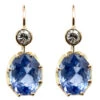 Edwardian 18ct Gold Ceylon Sapphire & Diamond Earrings 2 Edwardian 18ct Gold Ceylon Sapphire & Diamond Earrings -Antique Jewellery Company DSC02684