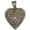 Silver & Marcasite Heart Pendant -Antique Jewellery Company DSC02692 1