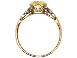 Edwardian 14ct Gold, Yellow Sapphire & Diamond Ring 10 Edwardian 14ct Gold, Yellow Sapphire & Diamond Ring -Antique Jewellery Company DSC02715