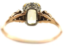 Edwardian 14ct Gold, Yellow Sapphire & Diamond Ring 11 Edwardian 14ct Gold, Yellow Sapphire & Diamond Ring -Antique Jewellery Company DSC02719