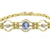 Ceylon Sapphire & Diamond 18ct Gold Bracelet 1 Ceylon Sapphire & Diamond 18ct Gold Bracelet -Antique Jewellery Company DSC02746