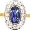 Early 20th Century French 18ct Gold & Platinum, Sapphire & Diamond Oval Cluster Ring 1 Early 20th Century French 18ct Gold & Platinum, Sapphire & Diamond Oval Cluster Ring -Antique Jewellery Company DSC02778 scaled 1