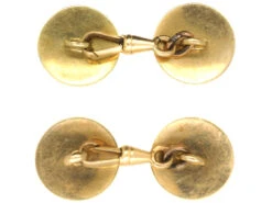 Art Deco 18ct Gold & White Enamel Stripe Cufflinks 7 Art Deco 18ct Gold & White Enamel Stripe Cufflinks -Antique Jewellery Company DSC02783