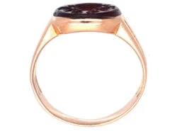 Victorian Gold & Carnelian Signet Ring With Crest Intaglio -Antique Jewellery Company DSC02823