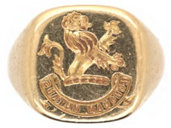 18ct Gold Signet Ring With Lion Rampant Intaglio