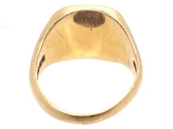 18ct Gold Signet Ring With Lion Rampant Intaglio -Antique Jewellery Company DSC02846 1