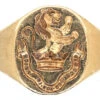 18ct Gold Signet Ring With Lion & Crown Intaglio -Antique Jewellery Company DSC02850