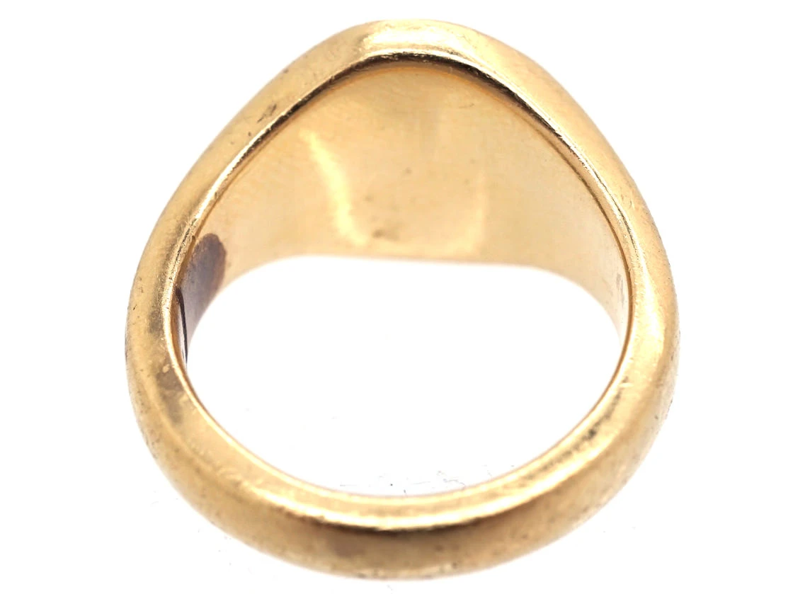 18ct Gold Signet Ring With Lion & Crown Intaglio 6 18ct Gold Signet Ring With Lion & Crown Intaglio - Image 4
