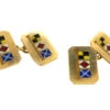 Edwardian 18ct Gold Signal Code Naval Flag Cufflinks -Antique Jewellery Company DSC02856