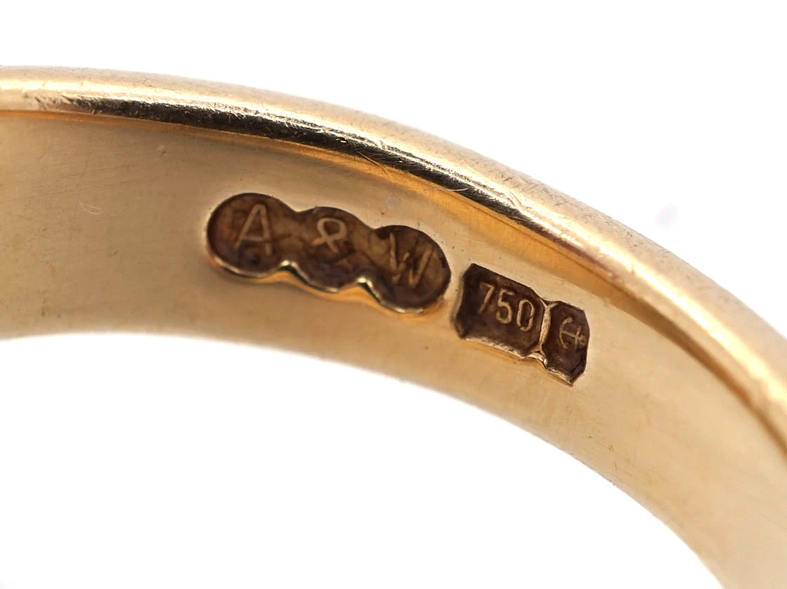 18ct Gold Signet Ring With Lion & Crown Intaglio 7 18ct Gold Signet Ring With Lion & Crown Intaglio - Image 5