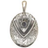Victorian Silver Oval Locket With Overlap Detail