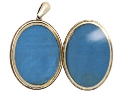 Victorian Silver Oval Locket With Overlap Detail 8 Victorian Silver Oval Locket With Overlap Detail -Antique Jewellery Company DSC02869