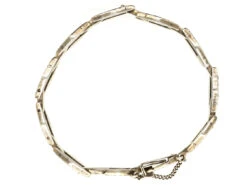 Silver ​& Niello Chequerboard Design Bracelet -Antique Jewellery Company DSC02875