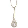 Art Deco 18ct White & Yellow Gold Pendant On 18ct White Gold Chain 1 Art Deco 18ct White & Yellow Gold Pendant On 18ct White Gold Chain -Antique Jewellery Company DSC02944