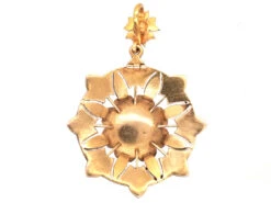 Victorian 18ct Gold & Natural Pearl Flower Pendant 7 Victorian 18ct Gold & Natural Pearl Flower Pendant -Antique Jewellery Company DSC02972