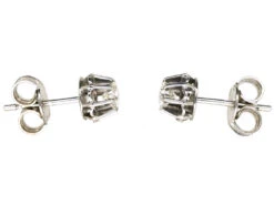 18ct White Gold Diamond Stud Earrings 9 18ct White Gold Diamond Stud Earrings -Antique Jewellery Company DSC02982
