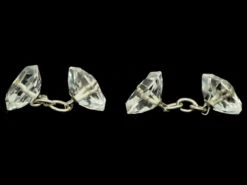 Art Deco Rock Crystal & Silver Cufflinks 9 Art Deco Rock Crystal & Silver Cufflinks -Antique Jewellery Company DSC03002
