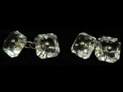 Art Deco Rock Crystal & Silver Cufflinks 10 Art Deco Rock Crystal & Silver Cufflinks -Antique Jewellery Company DSC03007 2