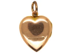Edwardian Plain 9ct Back & Front Gold Heart Locket 11 Edwardian Plain 9ct Back & Front Gold Heart Locket -Antique Jewellery Company DSC03014