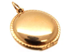 Russian Round 14ct Gold Locket -Antique Jewellery Company DSC03023