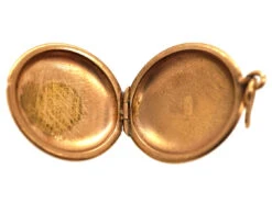 Russian Round 14ct Gold Locket -Antique Jewellery Company DSC03025