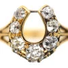 Victorian 18ct Gold Horseshoe Shape Ring Set With Diamonds 1 Victorian 18ct Gold Horseshoe Shape Ring Set With Diamonds -Antique Jewellery Company DSC03098