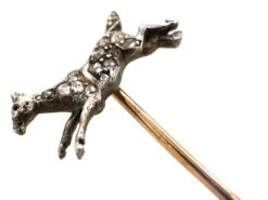 Edwardian Diamond Set Stick Pin Of A Galloping Horse 9 Edwardian Diamond Set Stick Pin Of A Galloping Horse -Antique Jewellery Company DSC03117