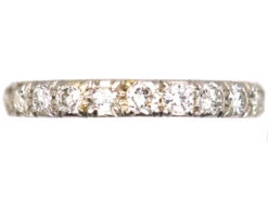 Early 20th Century Platinum Eternity Ring Set With Diamonds
