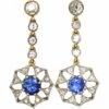 Edwardian 15ct Gold & Platinum, Sapphire & Diamond Star Motif Drop Earrings 2 Edwardian 15ct Gold & Platinum, Sapphire & Diamond Star Motif Drop Earrings -Antique Jewellery Company DSC03131 scaled 2
