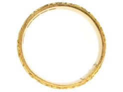 18ct Gold Wedding Band With Ivy Leaf Decoration 15 18ct Gold Wedding Band With Ivy Leaf Decoration -Antique Jewellery Company DSC03135